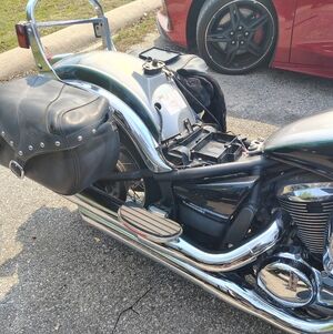 Black & Silver Motorcycle Saddlebag Set